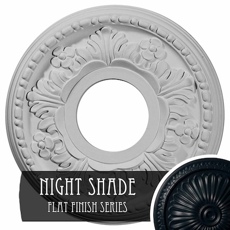 Ekena Millwork Helene Ceiling Medallion (Fits Canopies up to 5 1/4"), 11 7/8"OD x 3 5/8"ID x 7/8"P, Night Shade CM11HENSF